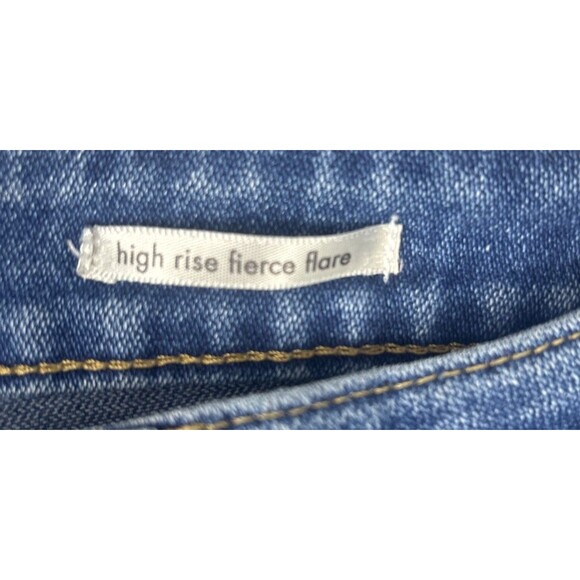 Wrangler Jeans Women's Size 12 High-Rise Fierce Flare Raw Hem Boho Country Gypsy - Picture 4 of 13